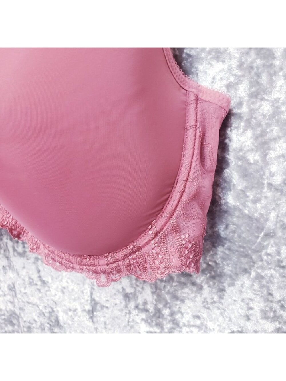 Fit Fully Yours Full Coverage Elise Underwire Bra Pink Lace Lingerie 34G - Picture 8 of 11